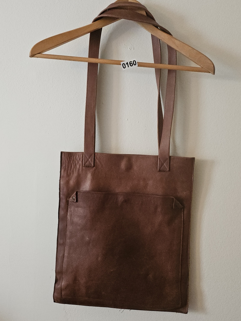 Classic Brown Leather Tote Bag 160